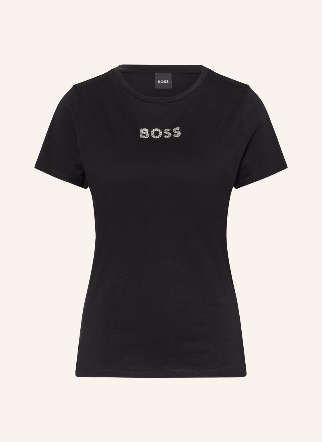 Boss T-Shirt eloga2 Mit Schmucksteinen schwarz von Boss