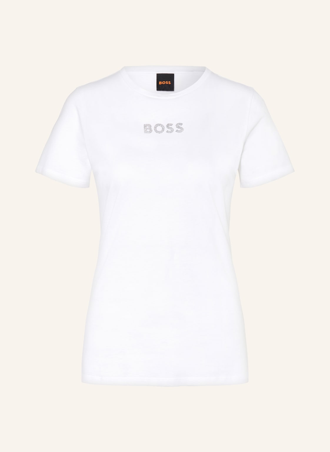 Boss T-Shirt eloga2 Mit Schmucksteinen weiss von Boss