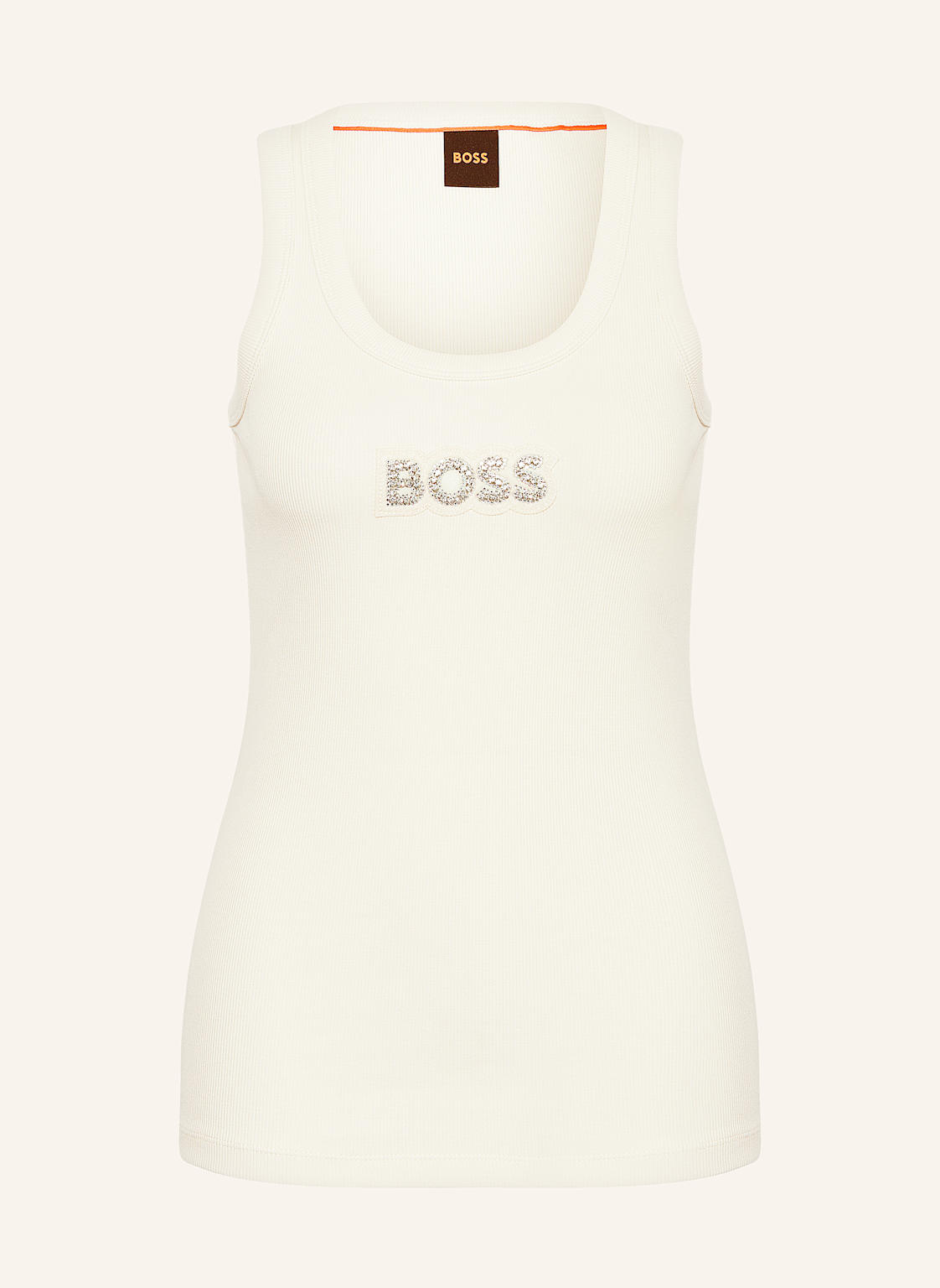 Boss Top Ematite Mit Schmucksteinen weiss von Boss