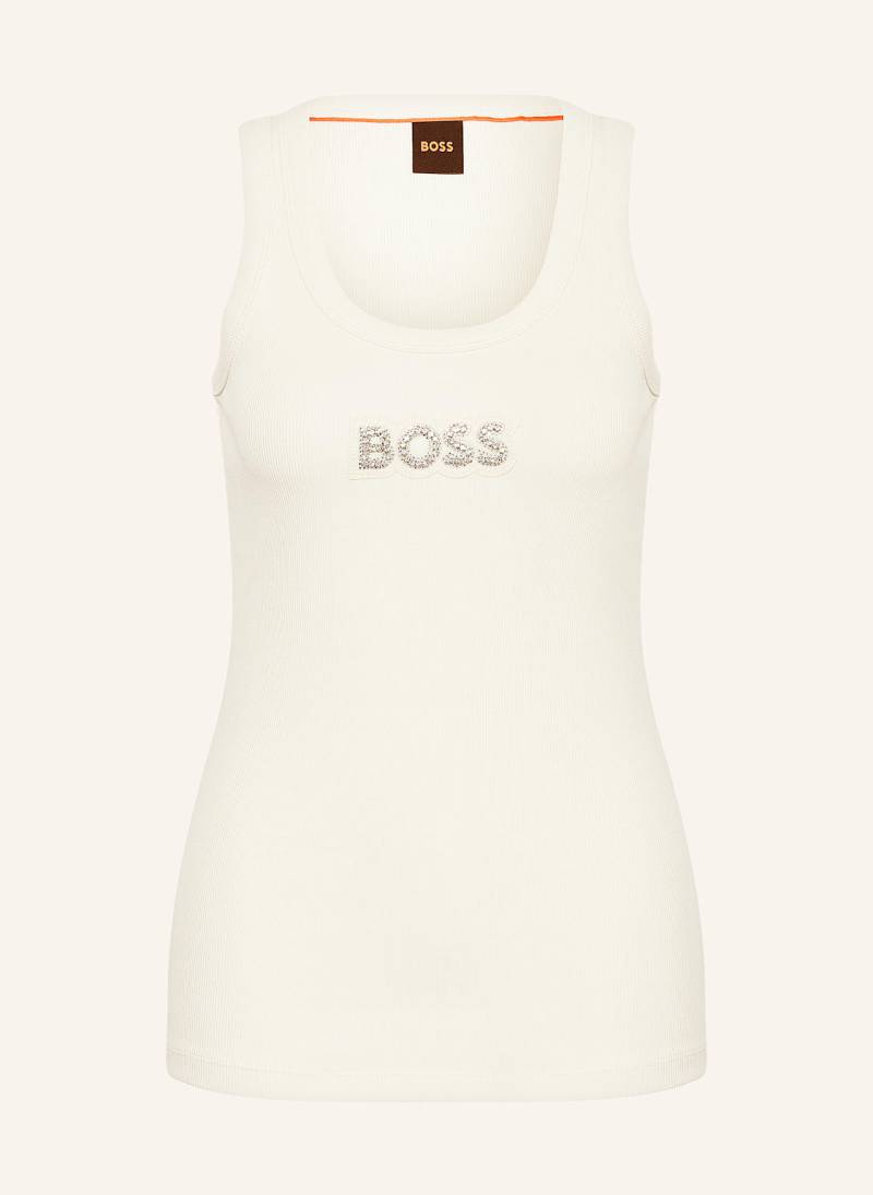 Boss Top Ematite Mit Schmucksteinen weiss von Boss