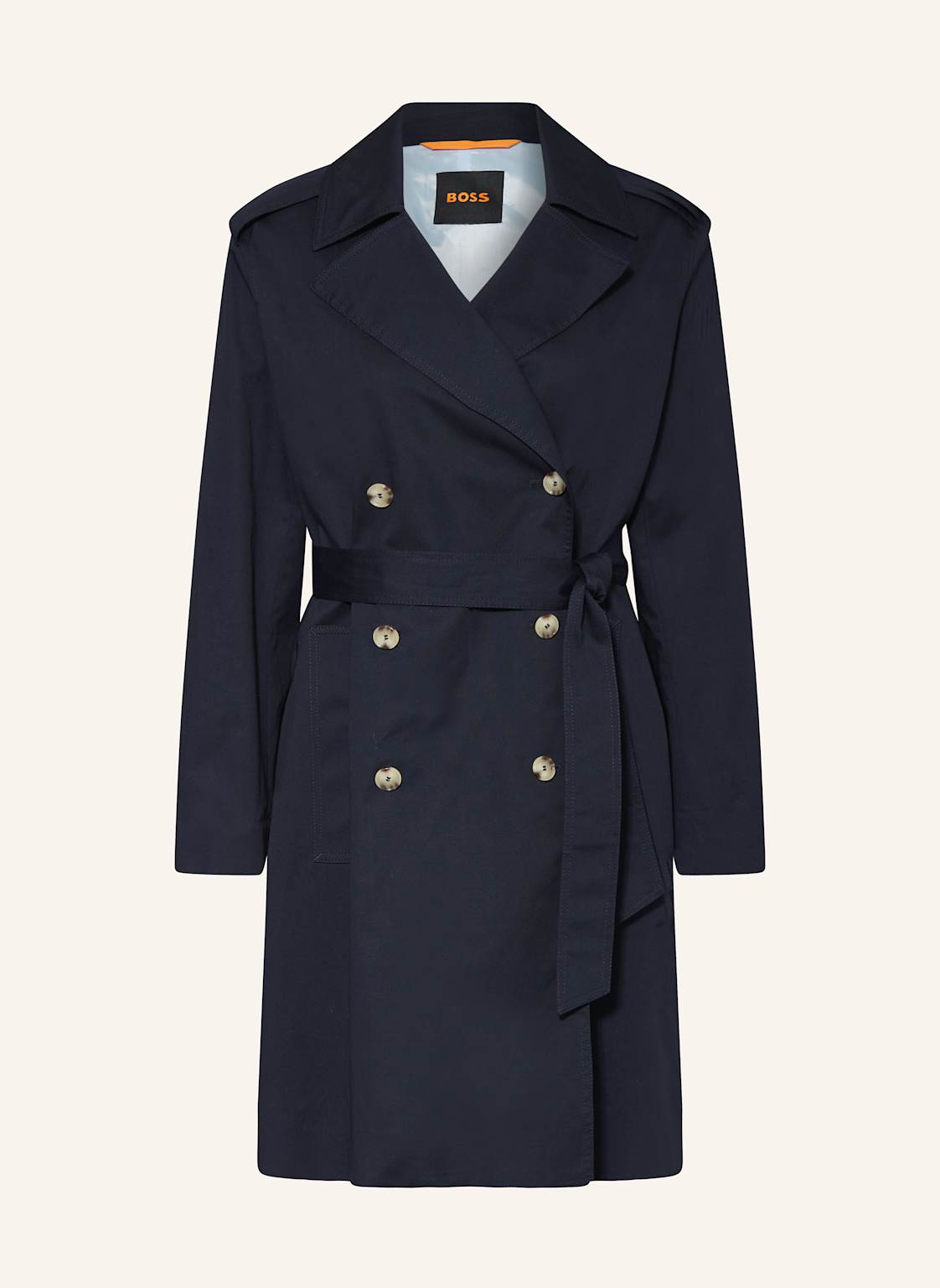 Boss Trenchcoat Cotrench blau von Boss