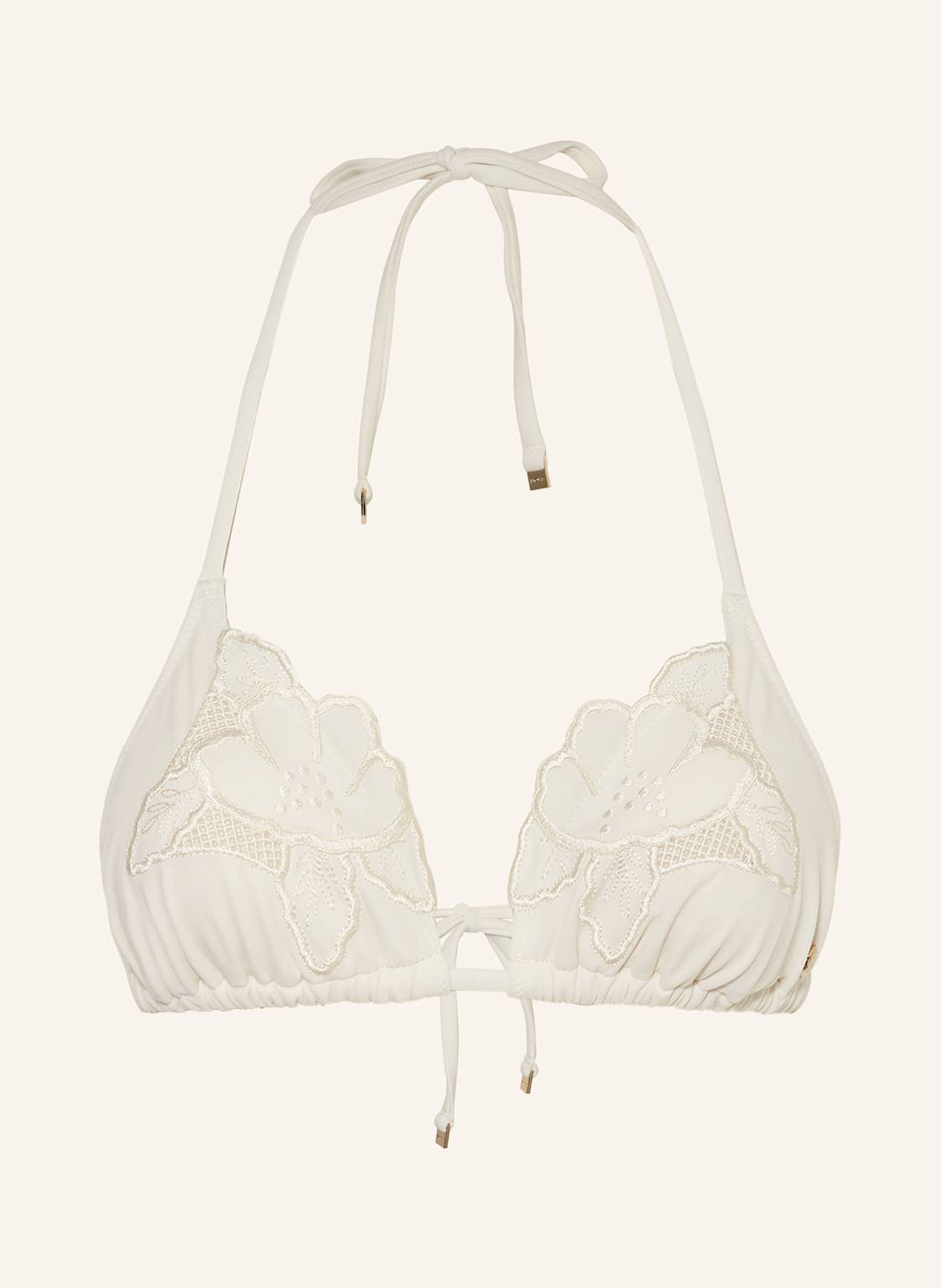 Boss Triangel-Bikini-Top Broderie weiss Boss Triangel-Bikini-Top Broderie weiss von Boss