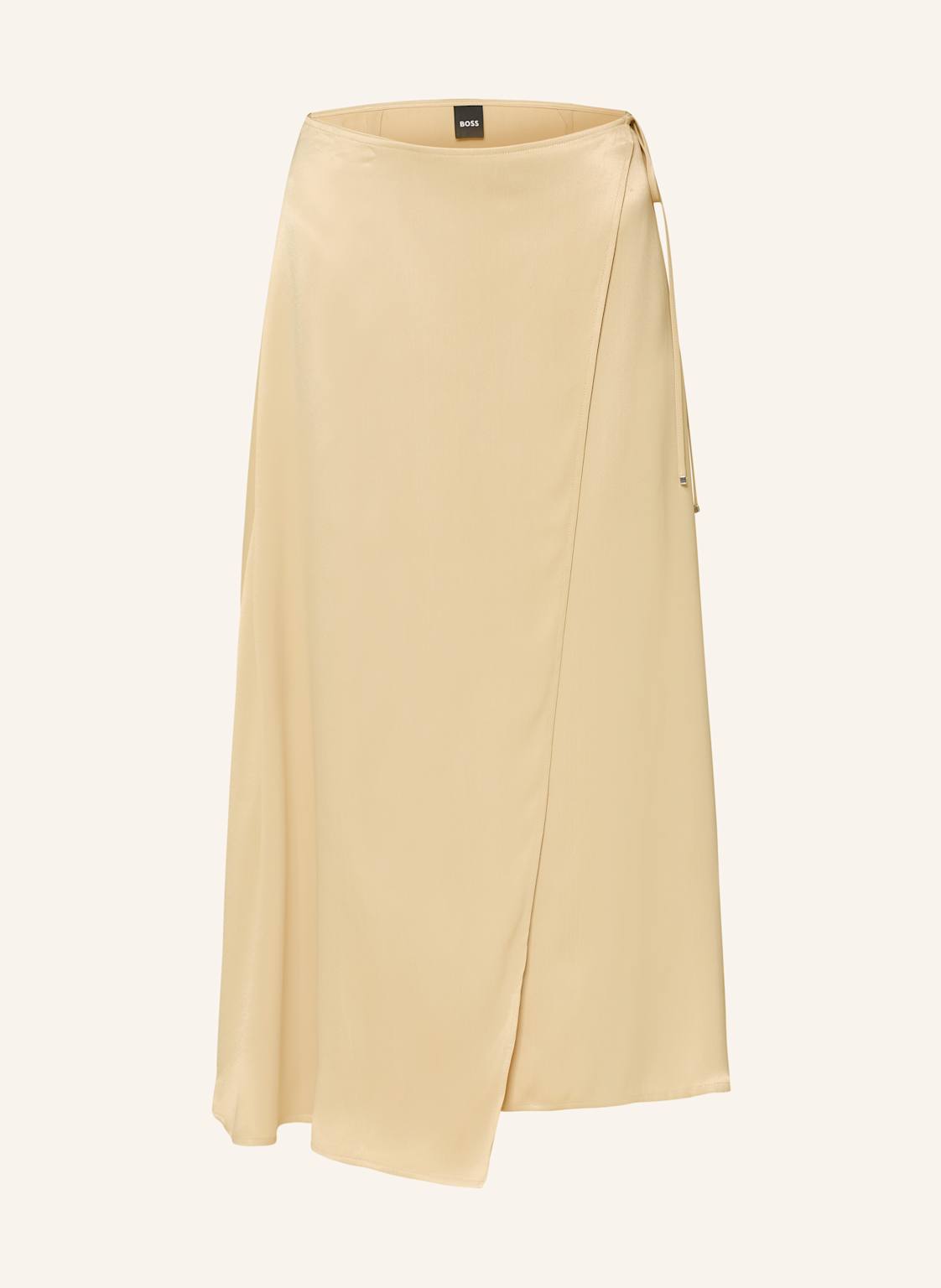 Boss Wickelrock Vamarni Aus Satin beige Boss Wickelrock Vamarni Aus Satin beige von Boss