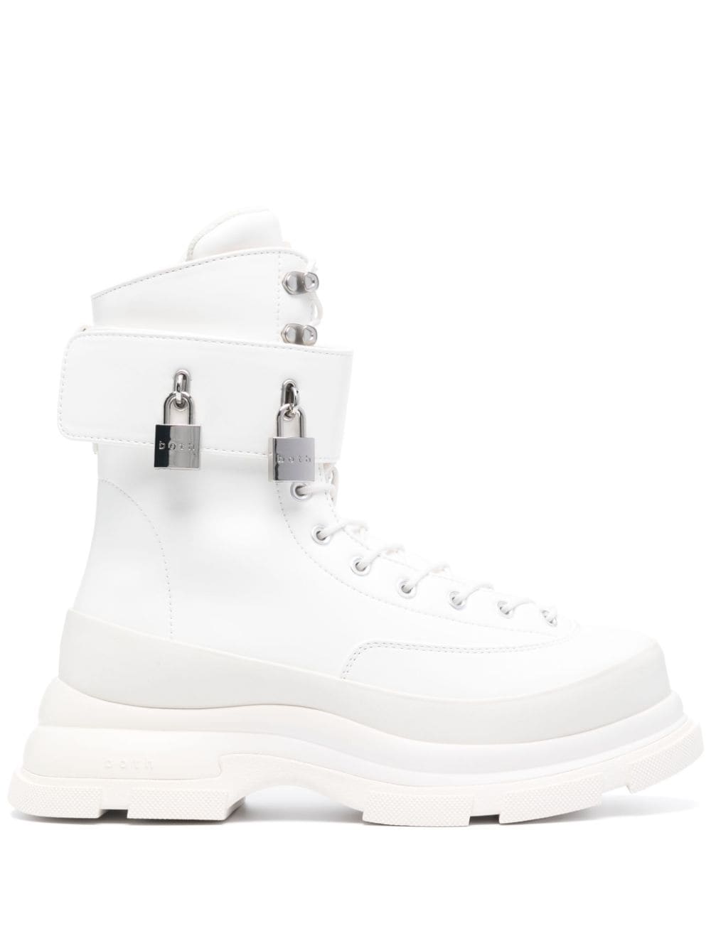 Both Gao Eva padlock-detail boots - White von Both