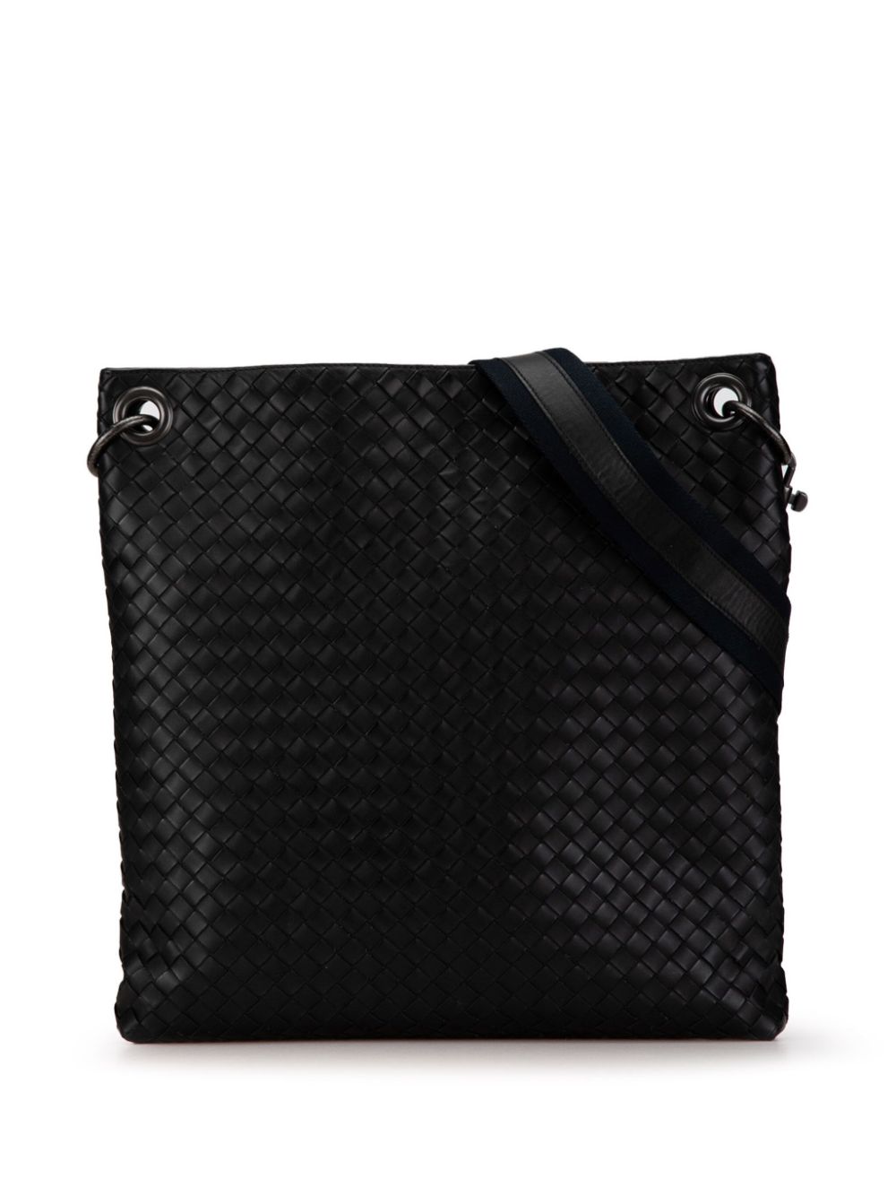 Bottega Veneta Pre-Owned 2008 Leather Intrecciato crossbody bag - Black von Bottega Veneta Pre-Owned