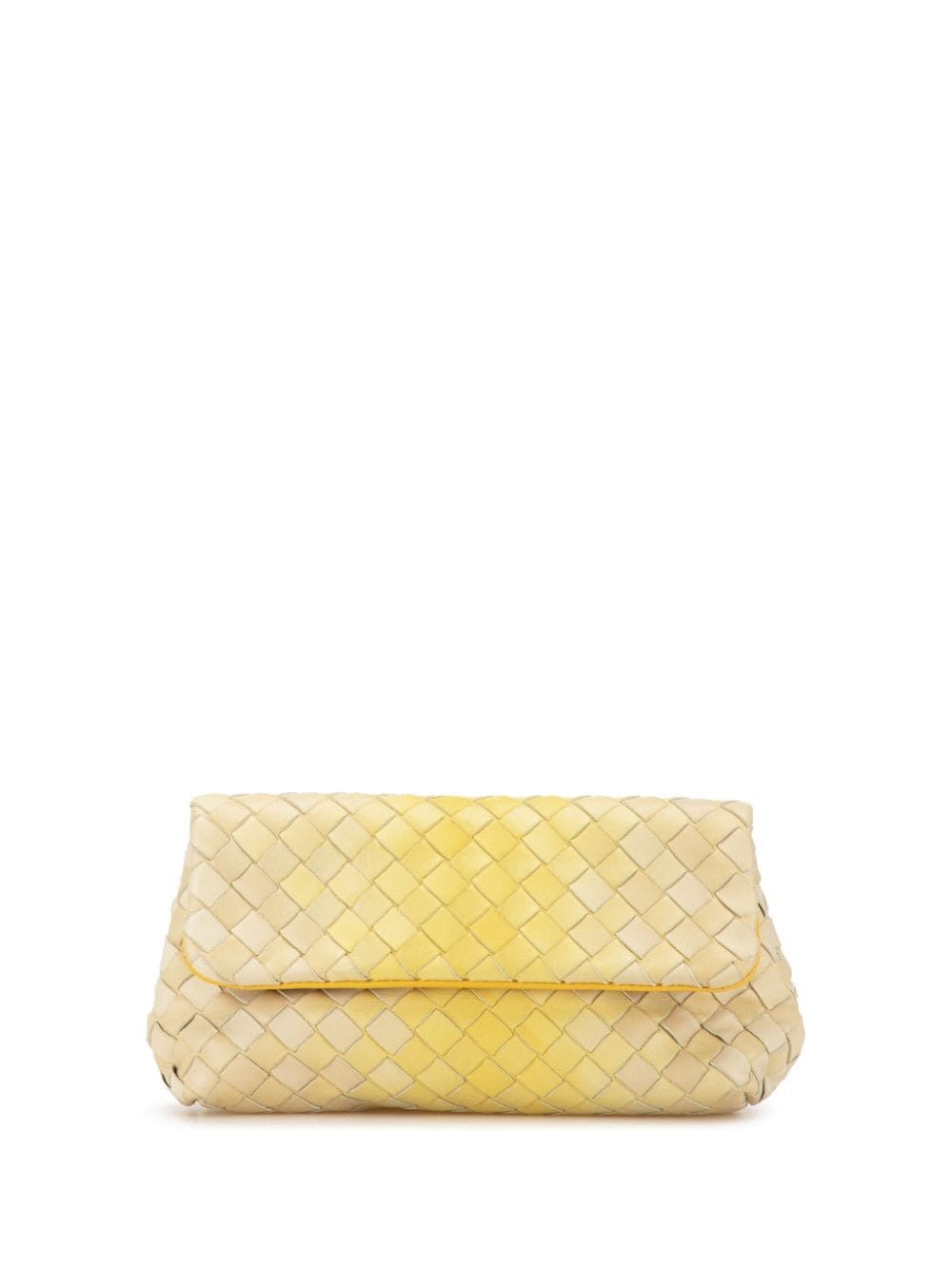 Bottega Veneta Pre-Owned 2009 Intrecciato Leather pouch - Yellow von Bottega Veneta Pre-Owned