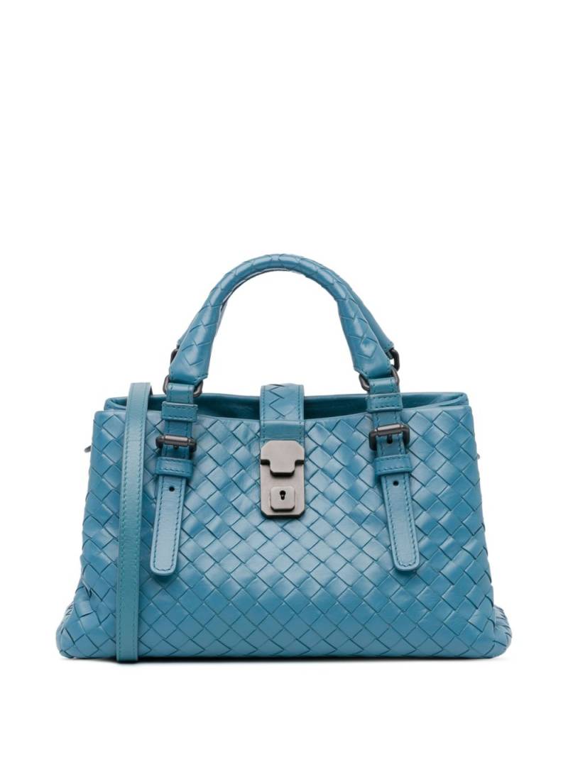 Bottega Veneta Pre-Owned 2010-2024 Mini Nappa Intrecciato Roma satchel - Blue von Bottega Veneta Pre-Owned