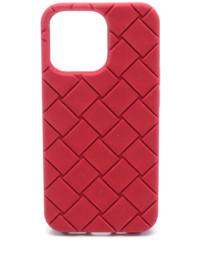 Bottega Veneta Pre-Owned 2010s Intrecciato iPhone 13 Pro case - Red von Bottega Veneta Pre-Owned