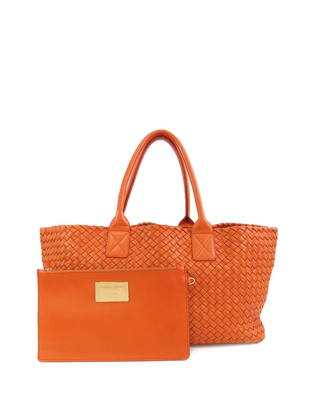 Bottega Veneta Pre-Owned 2012-2020 Medium Intrecciato Cabat tote bag - Orange von Bottega Veneta Pre-Owned