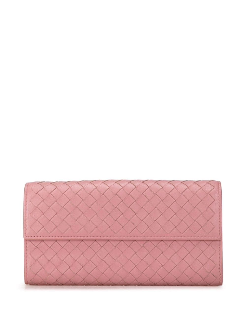 Bottega Veneta Pre-Owned 2012-2020 Nappa Intrecciato Continental Flap Wallet long wallets - Pink von Bottega Veneta Pre-Owned