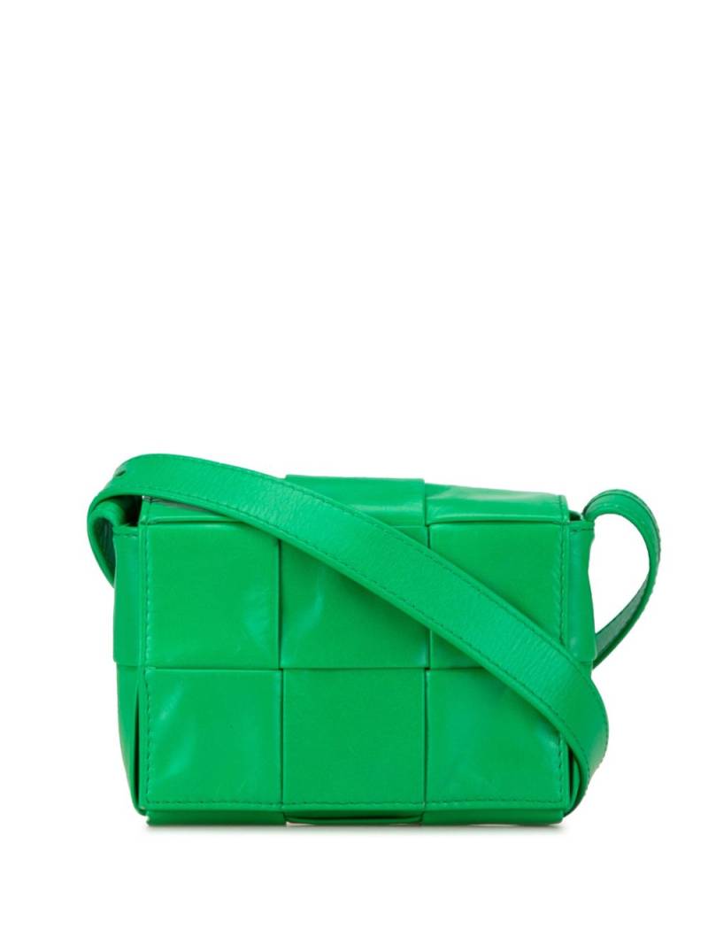 Bottega Veneta Pre-Owned 2012-2023 Candy Calfskin Intrecciato Cassette crossbody bag - Green von Bottega Veneta Pre-Owned