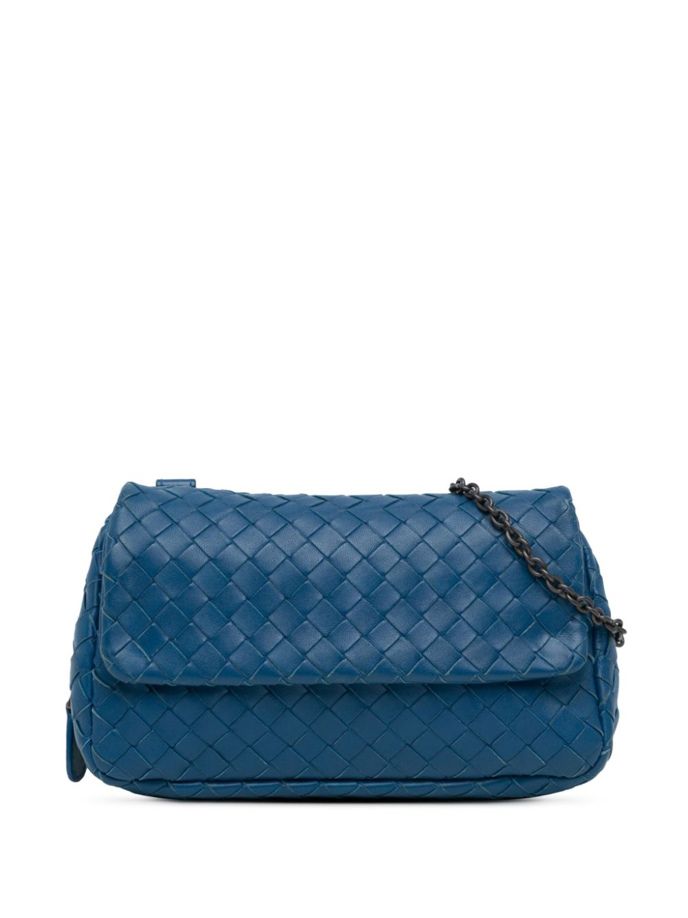 Bottega Veneta Pre-Owned 2012-2023 Intrecciato Chain Flap crossbody bag - Blue von Bottega Veneta Pre-Owned