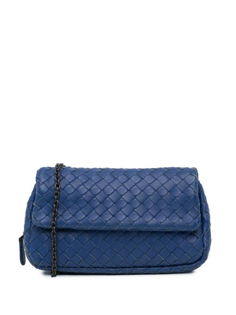 Bottega Veneta Pre-Owned 2012-2023 Intrecciato Chain Flap crossbody bag - Blue von Bottega Veneta Pre-Owned