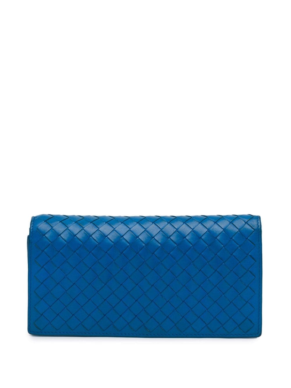 Bottega Veneta Pre-Owned 2012-2023 Intrecciato Continental Flap Wallet long wallets - Blue von Bottega Veneta Pre-Owned