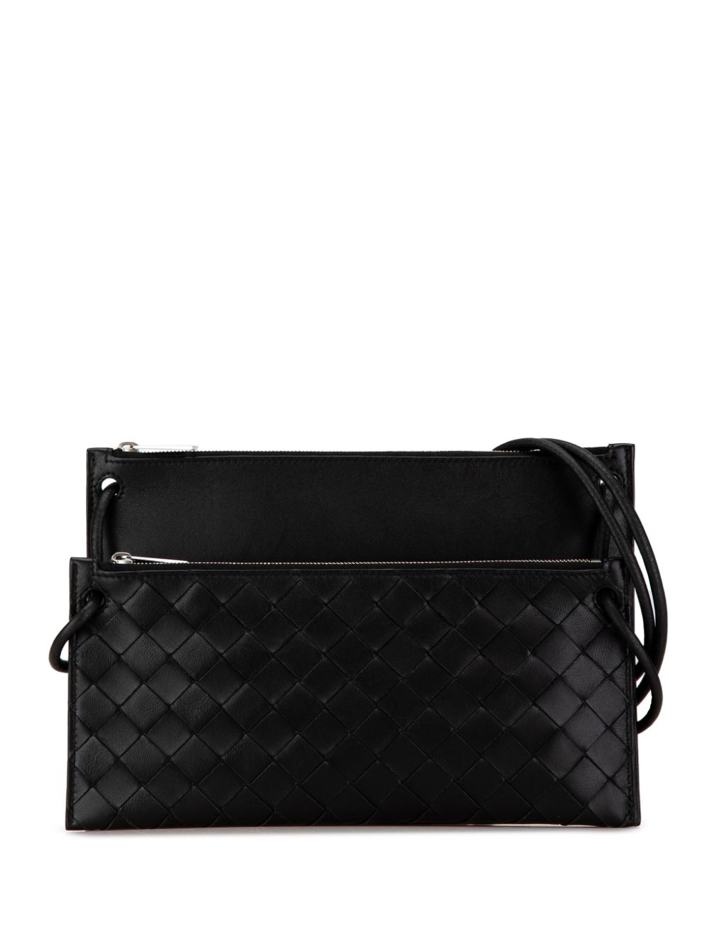 Bottega Veneta Pre-Owned 2012-2023 Intrecciato Double Pouch crossbody bag - Black von Bottega Veneta Pre-Owned