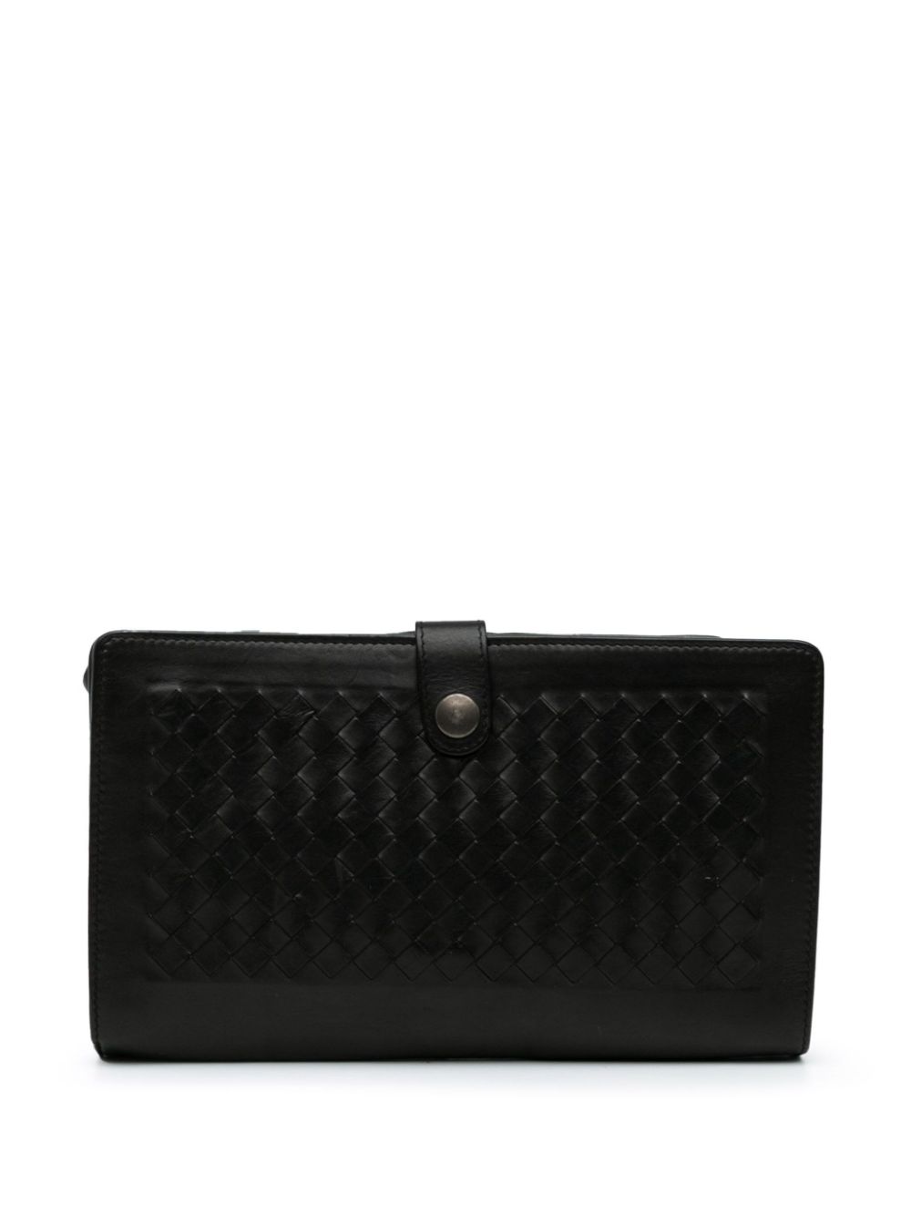 Bottega Veneta Pre-Owned 2012-2023 Intrecciato Leather clutch bag - Black von Bottega Veneta Pre-Owned