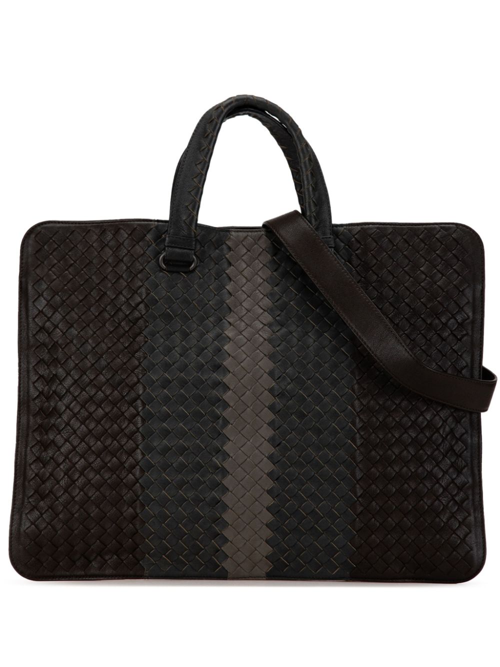 Bottega Veneta Pre-Owned 2012-2023 Intrecciato Nappa Club Fume Briefcase business bag - Black von Bottega Veneta Pre-Owned