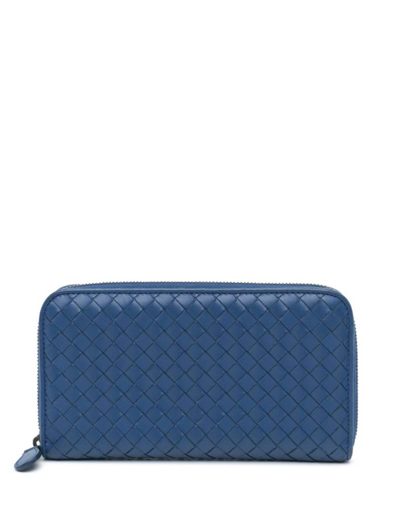 Bottega Veneta Pre-Owned 2012-2023 Intrecciato Zip Around Wallet long wallets - Blue von Bottega Veneta Pre-Owned