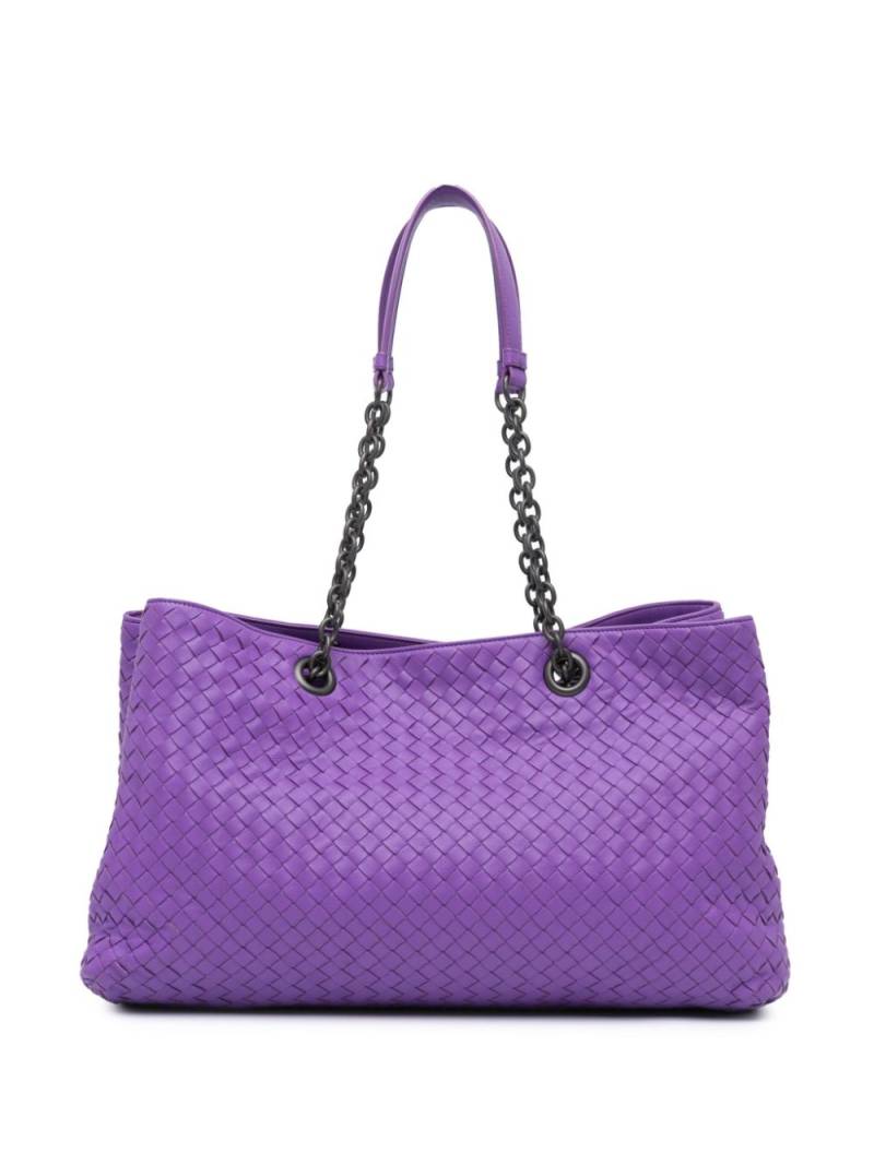 Bottega Veneta Pre-Owned 2012-2023 Large Intrecciato Double Chain tote bag - Purple von Bottega Veneta Pre-Owned