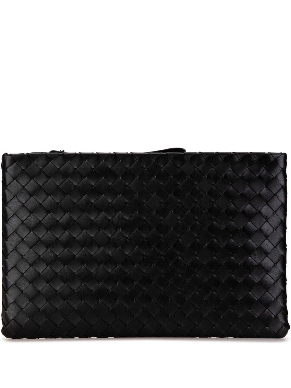 Bottega Veneta Pre-Owned 2012-2023 Large Intrecciato Leather clutch bag - Black von Bottega Veneta Pre-Owned