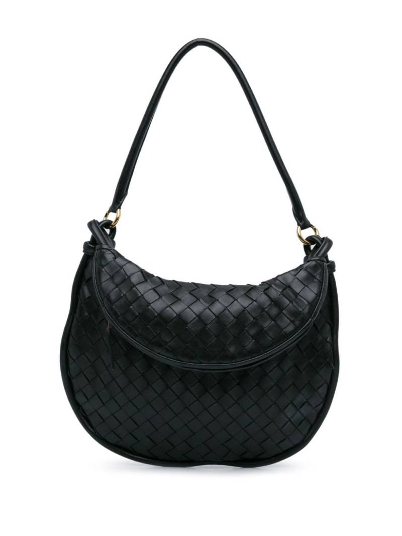 Bottega Veneta Pre-Owned 2012-2023 Medium Lambskin Intrecciato Gemelli hobo bag - Black von Bottega Veneta Pre-Owned