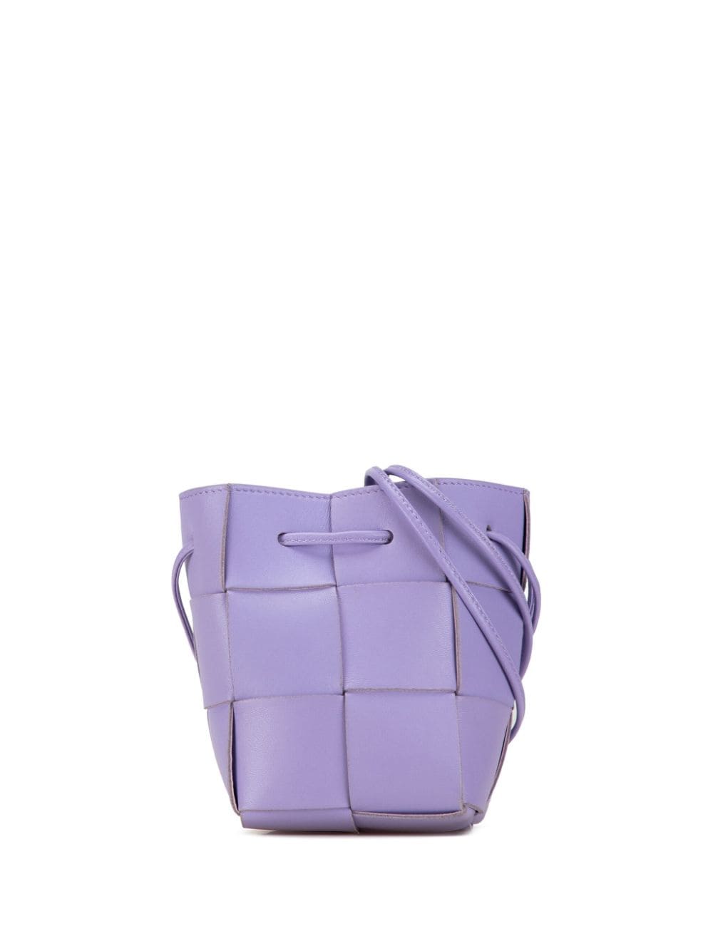 Bottega Veneta Pre-Owned 2012-2023 Mini Lambskin Intrecciato Cassette bucket bag - Purple