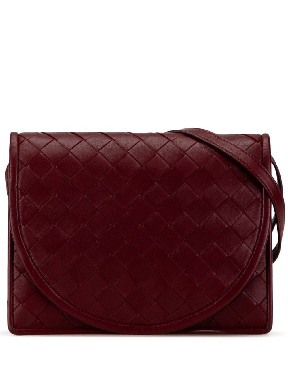 Bottega Veneta Pre-Owned 2012-2023 Nappa Intrecciato Flap crossbody bag - Red von Bottega Veneta Pre-Owned