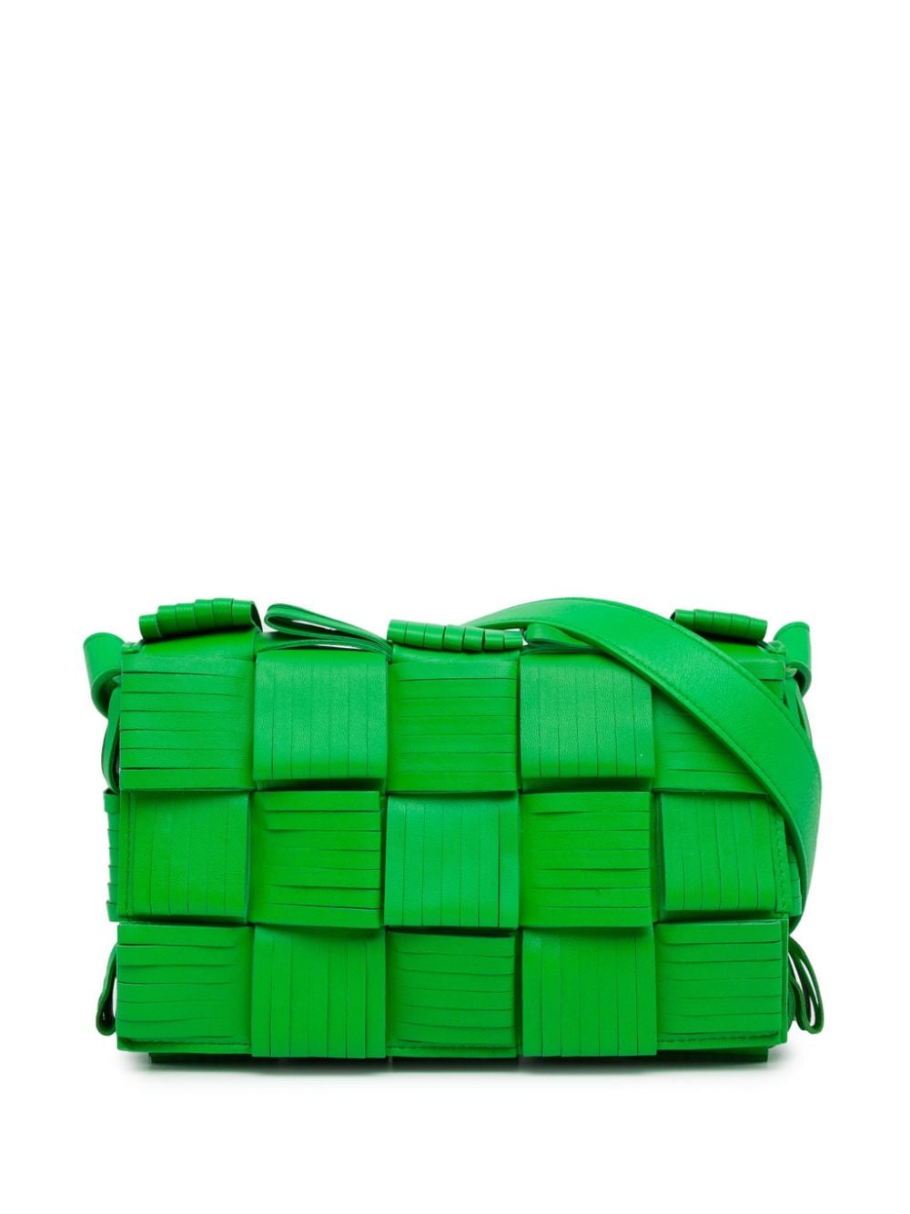 Bottega Veneta Pre-Owned 2012-2023 Nappa Maxi Intrecciato Fringed Cassette crossbody bag - Green von Bottega Veneta Pre-Owned