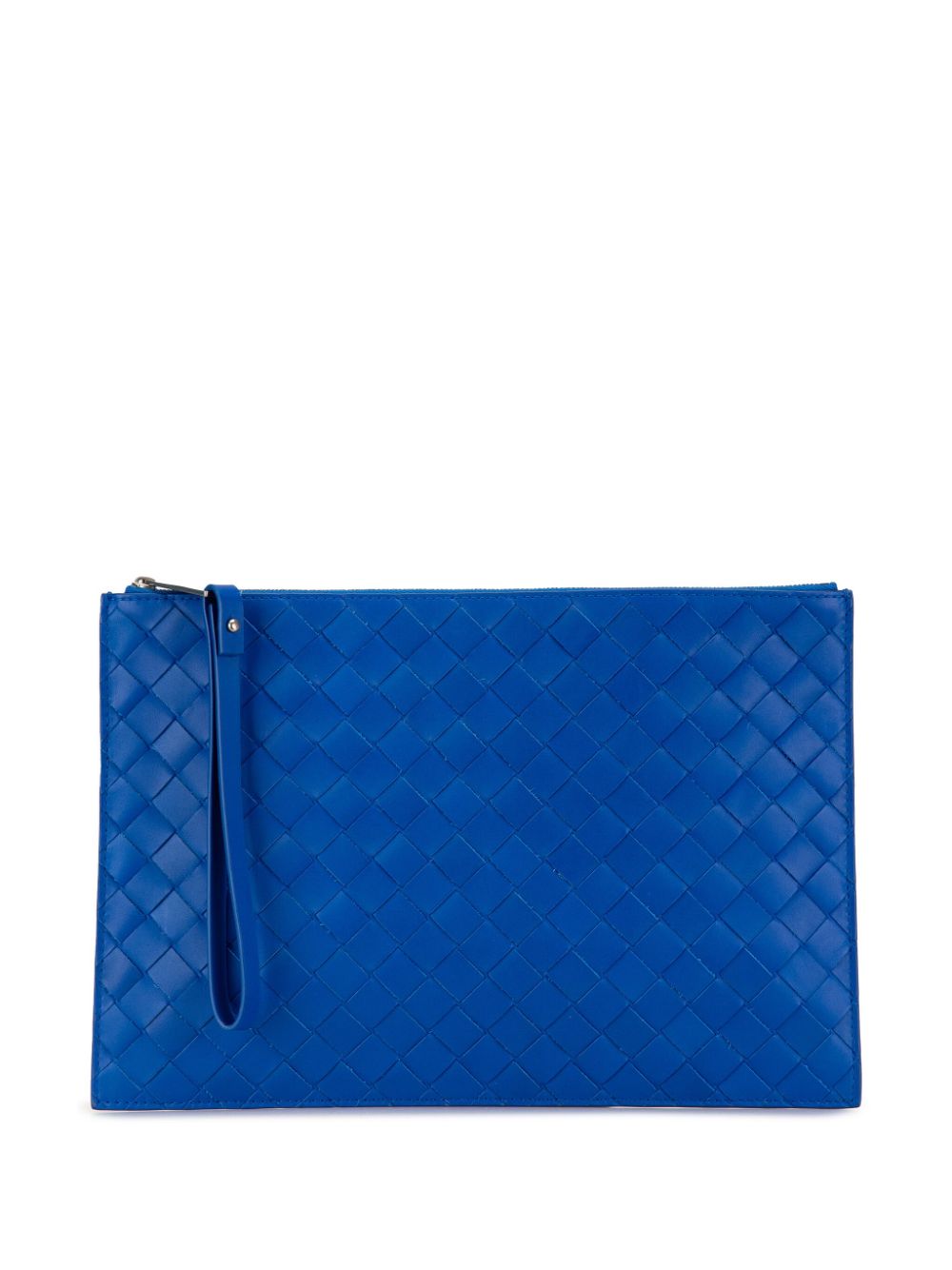 Bottega Veneta Pre-Owned 2012-2024 Intrecciato Leather clutch bag - Blue von Bottega Veneta Pre-Owned