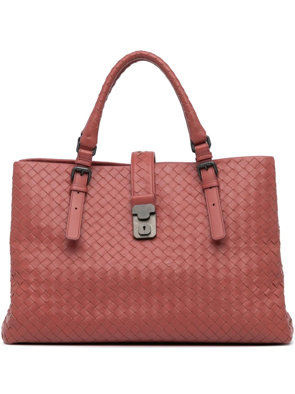 Bottega Veneta Pre-Owned 2012-2024 Medium Intrecciato Nappa Roma tote bag - Red von Bottega Veneta Pre-Owned