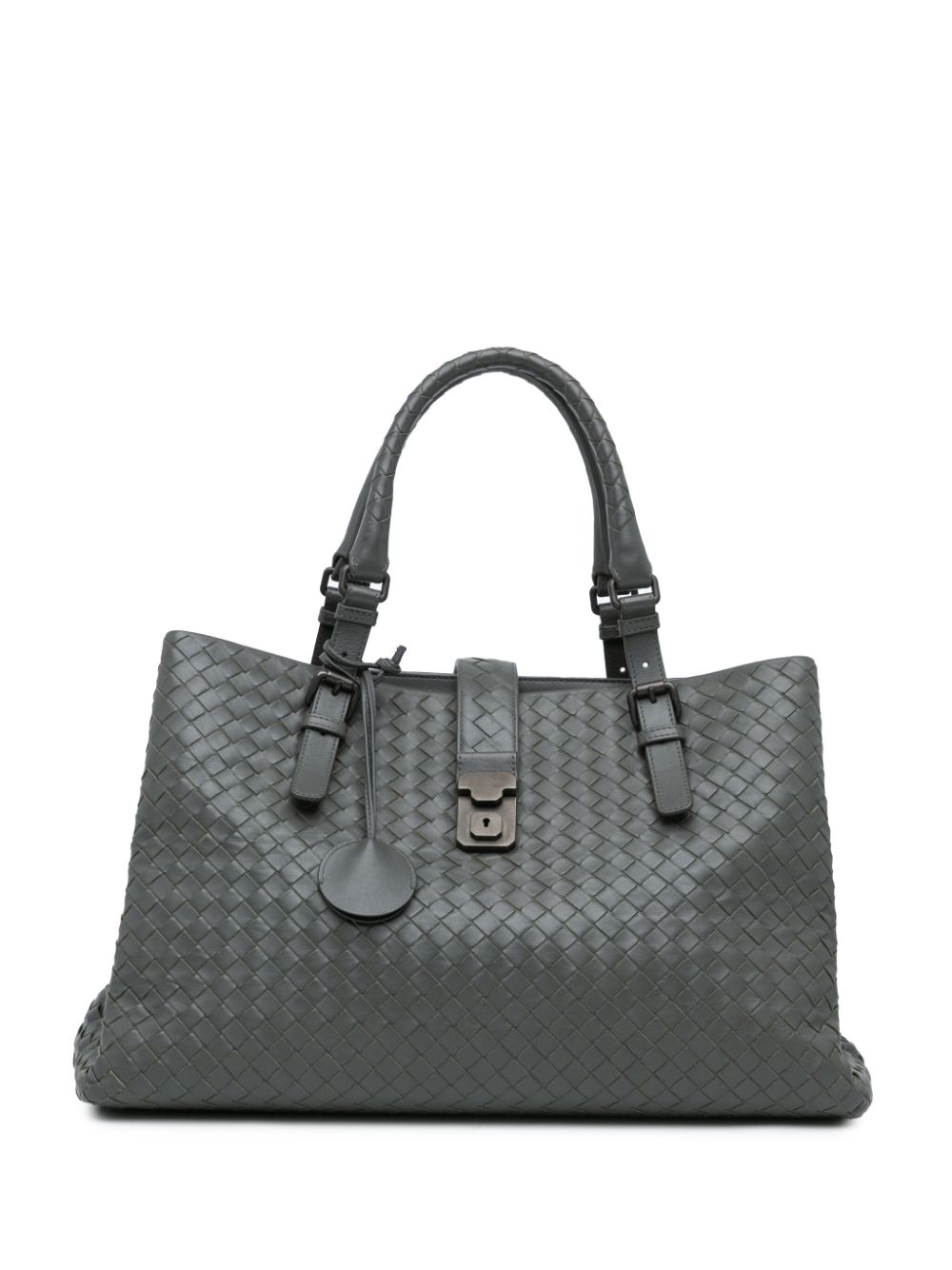 Bottega Veneta Pre-Owned 2012-2024 Medium Nappa Intrecciato Roma satchel - Grey von Bottega Veneta Pre-Owned