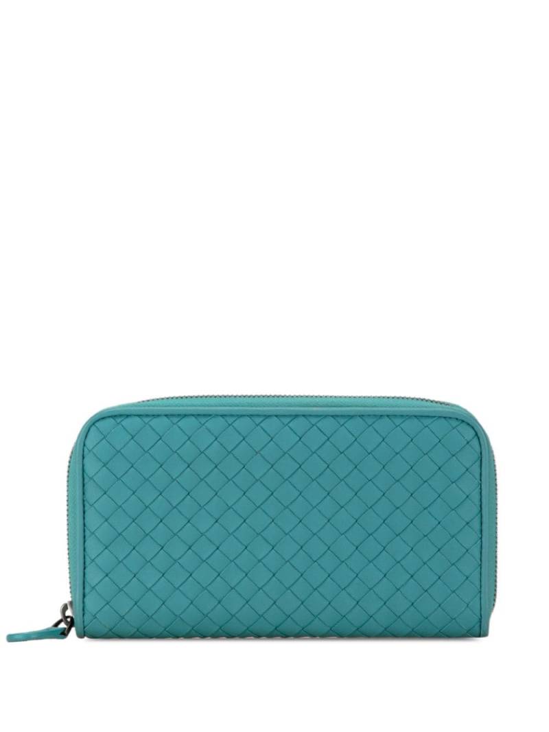 Bottega Veneta Pre-Owned 2012-present Intrecciato Zip Around Wallet long wallets - Blue von Bottega Veneta Pre-Owned