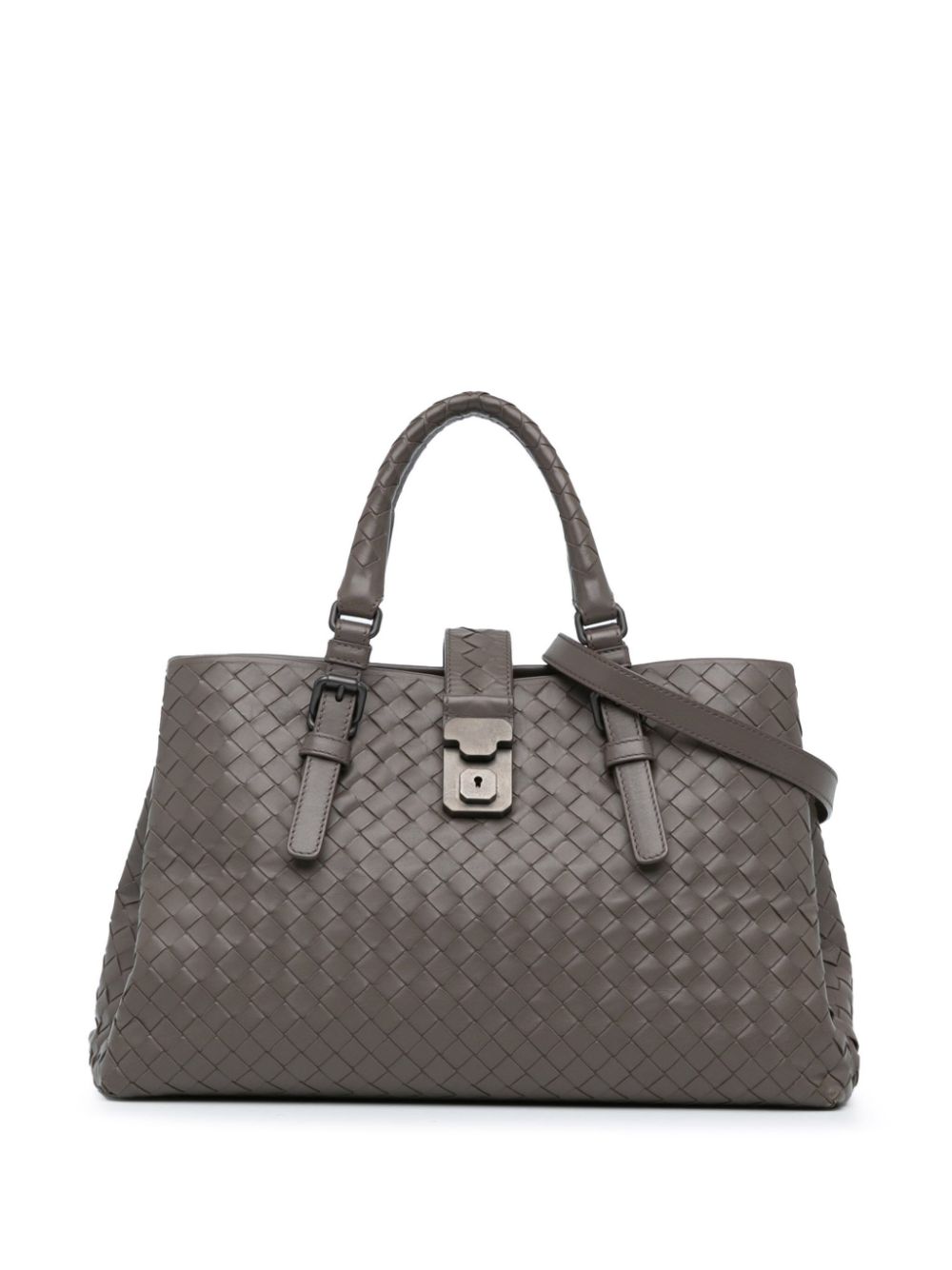 Bottega Veneta Pre-Owned 2012-present Medium Nappa Intrecciato Roma satchel - Grey von Bottega Veneta Pre-Owned