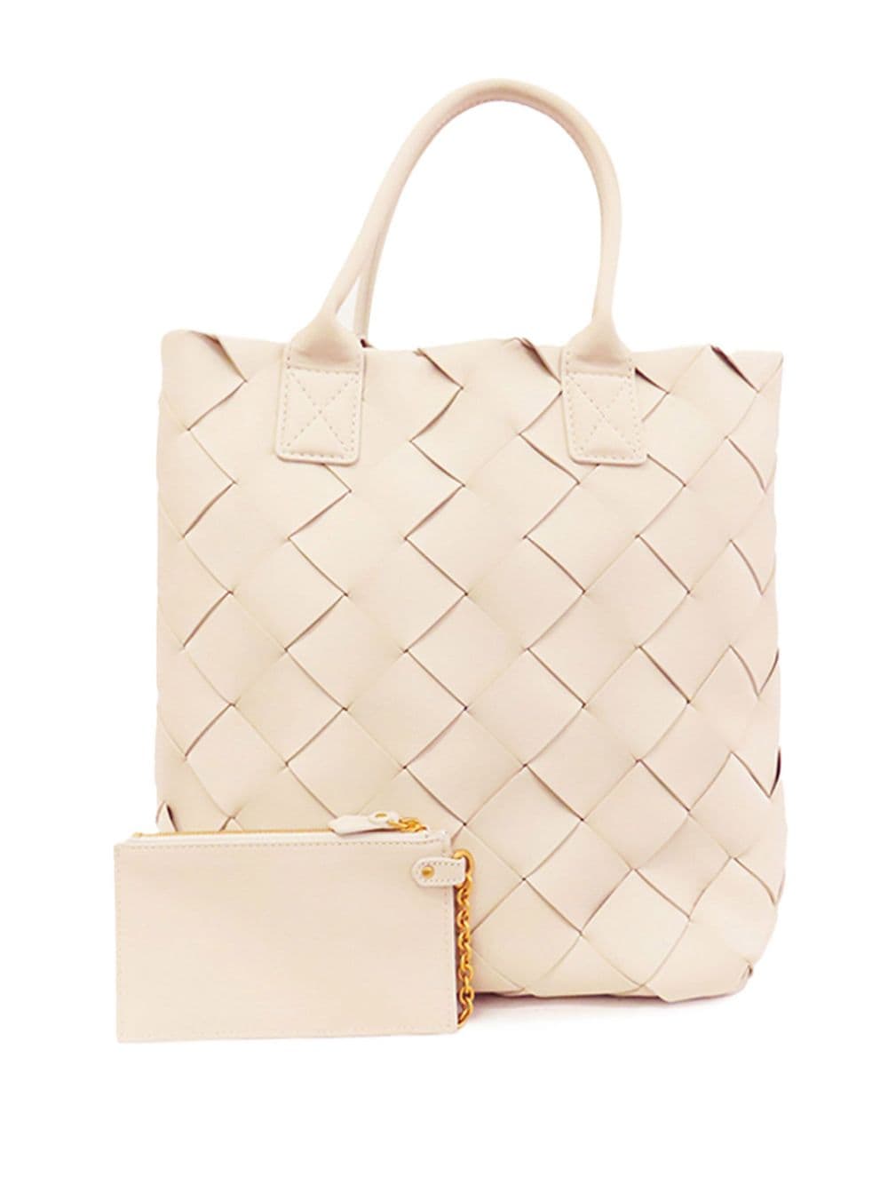 Bottega Veneta Pre-Owned 2019-2023 Intrecciato Maxi Cabat 30 satchel - White von Bottega Veneta Pre-Owned