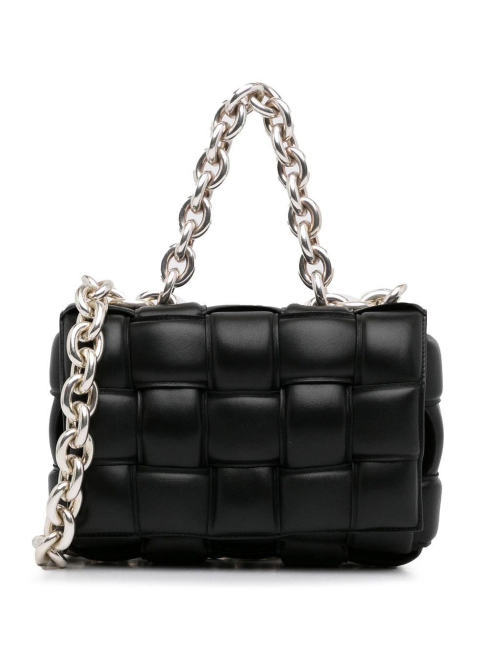 Bottega Veneta Pre-Owned 2019-2023 Maxi Intrecciato Padded Cassette Chain satchel - Black von Bottega Veneta Pre-Owned