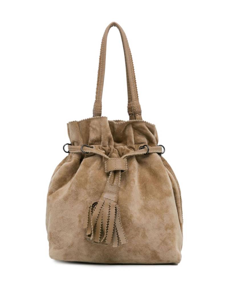 Bottega Veneta Pre-Owned 20th Century Suede Drawstring tote bag - Brown von Bottega Veneta Pre-Owned