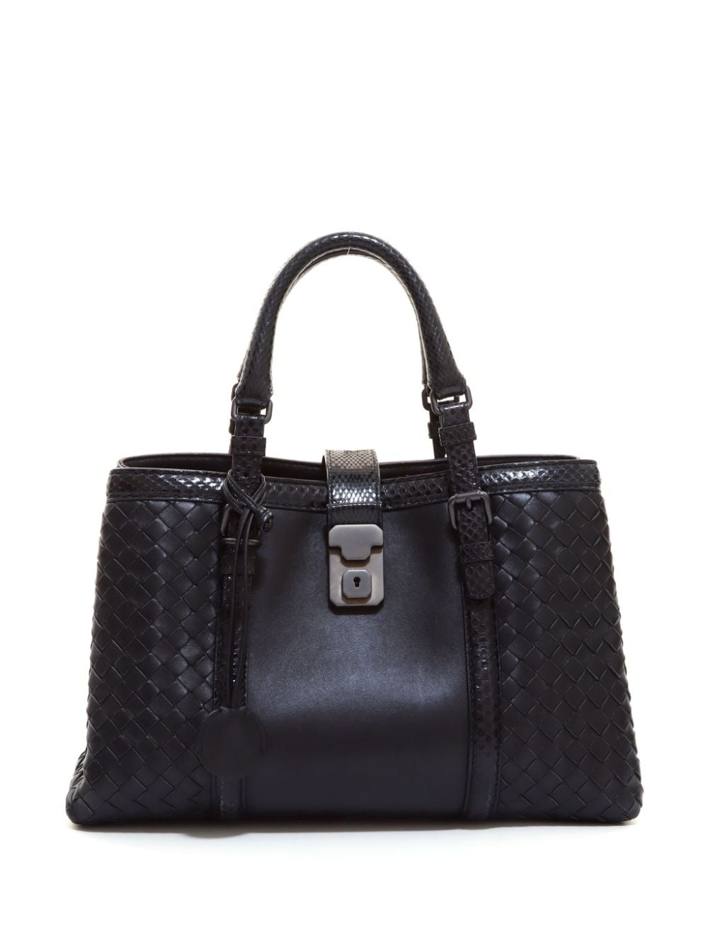 Bottega Veneta Pre-Owned Intrecciato panelling handbag - Black von Bottega Veneta Pre-Owned