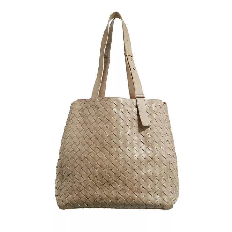 Bottega Veneta Schultertasche - Intrecciato Cube Tote Bag - Gr. unisize - in Taupe - für Damen von Bottega Veneta