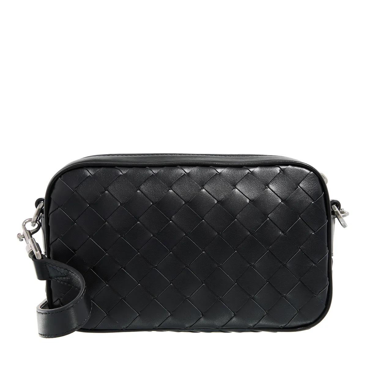 Bottega Veneta Umhängetasche - Mini Intrecciato Camera Bag - Gr. unisize - in Schwarz - für Damen von Bottega Veneta