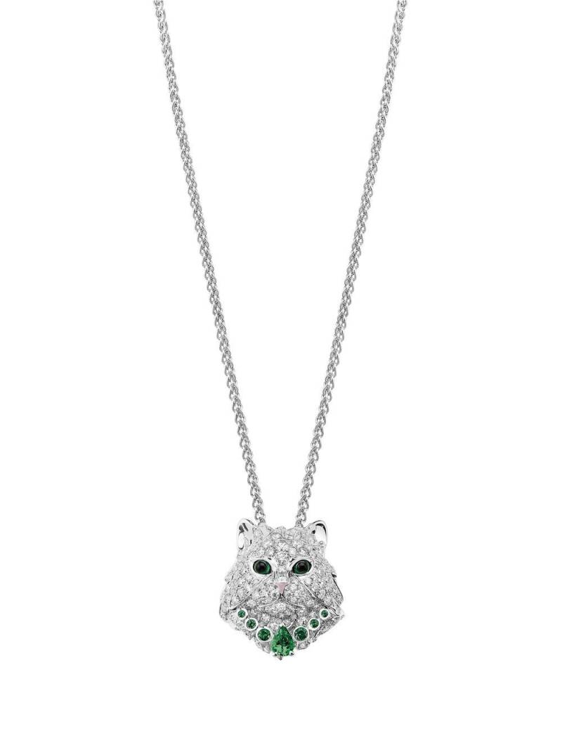 Boucheron 18kt white gold Wladimir the Cat necklace - Silver von Boucheron