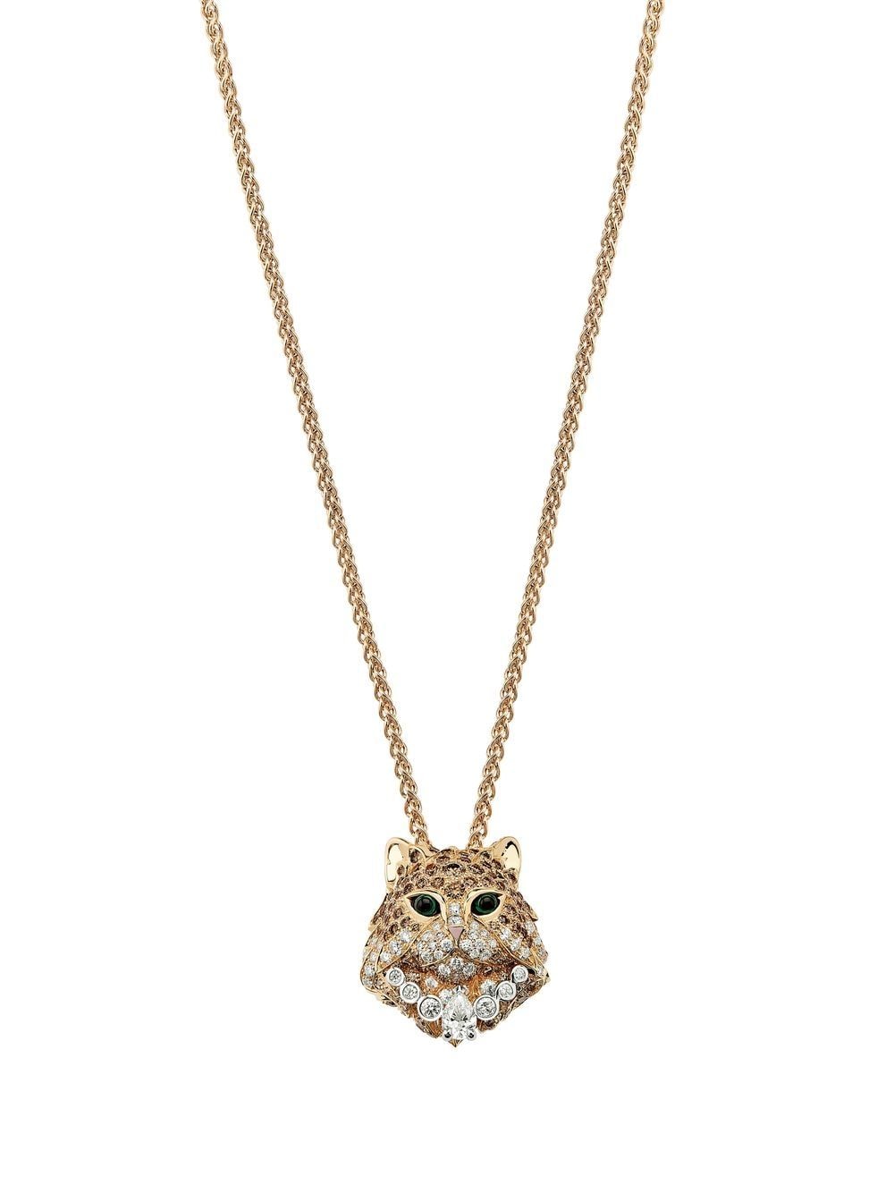 Boucheron 18kt yellow and white gold Wladimir The Cat multi-stone necklace von Boucheron