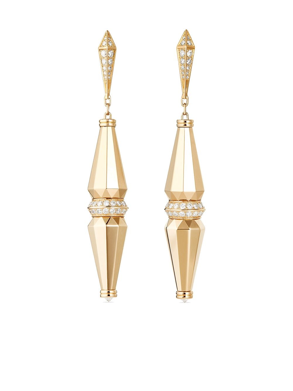 Boucheron 18kt yellow gold Jack De Boucheron diamond earrings von Boucheron