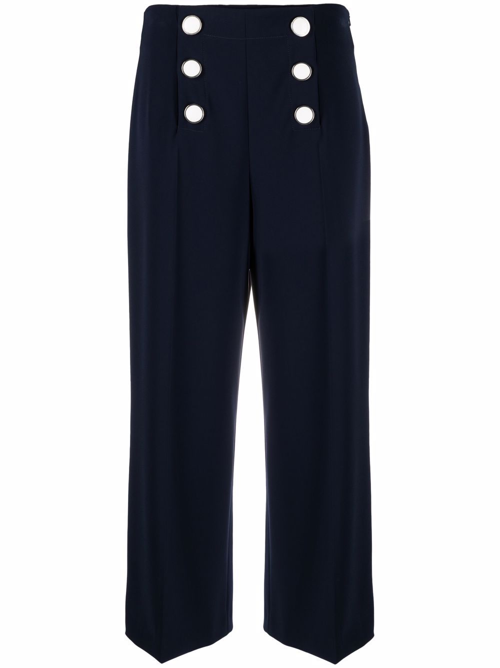 Boutique Moschino double breasted cropped trousers - Blue von Boutique Moschino