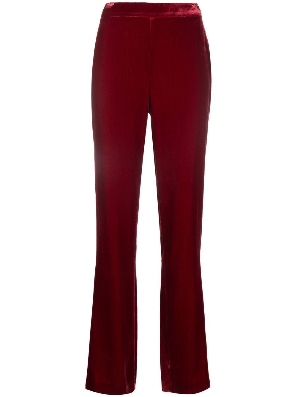 Boutique Moschino velvet high-waisted trousers - Red von Boutique Moschino