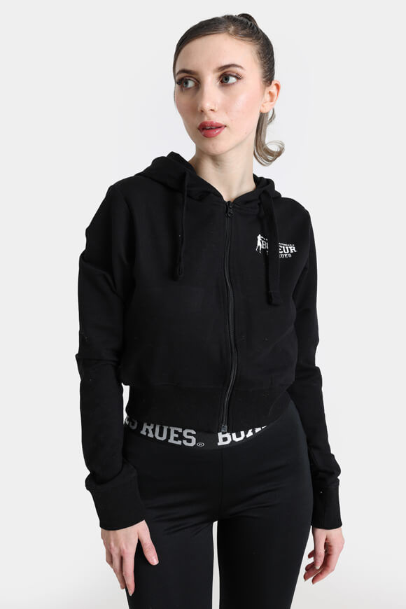 Boxeur des Rues Crop Kapuzensweatjacke | Black | Damen  | L von Boxeur des Rues