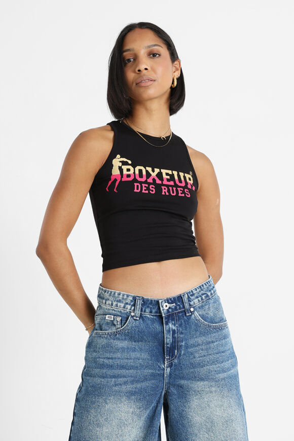 Boxeur des Rues Crop Tanktop | Black | Damen  | M von Boxeur des Rues