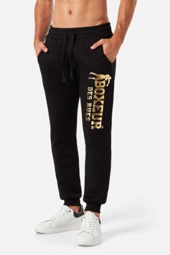 Boxeur des Rues Jogginghosen Slim Fit Sweatpant With Logo - schwarz (Grösse: L) von Boxeur des Rues