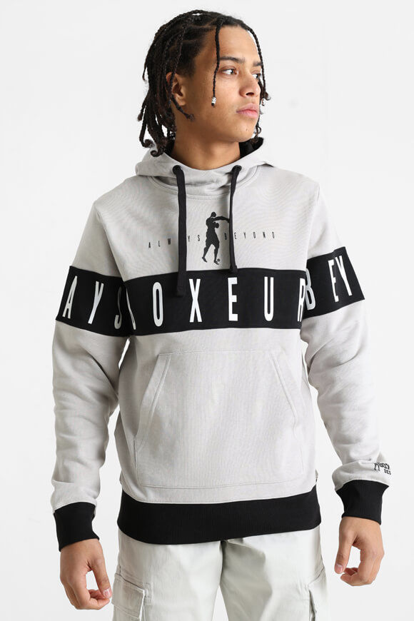 Boxeur des Rues Kapuzensweatshirt | Grey + Black | Herren  | L von Boxeur des Rues