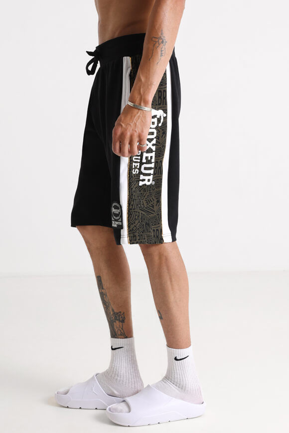 Boxeur des Rues Sweatshorts | Black + White | Herren  | L von Boxeur des Rues