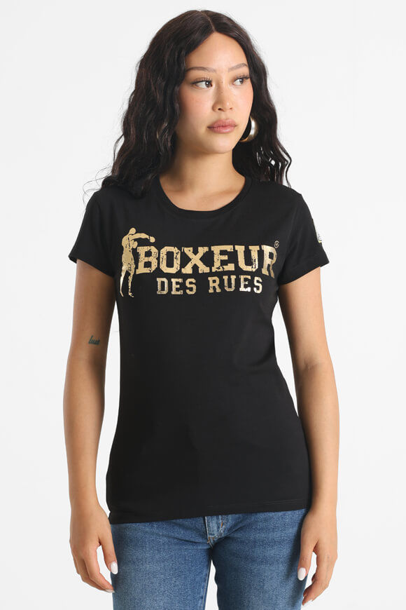 Boxeur des Rues T-Shirt | Black + Gold | Damen  | XS von Boxeur des Rues